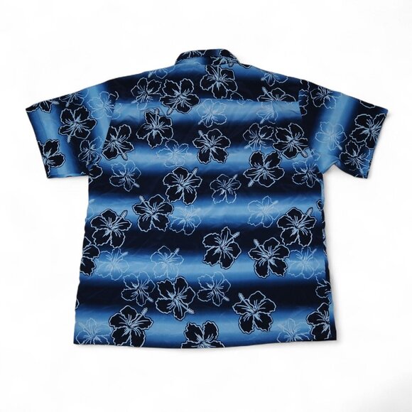 Extreme Gear VTG Y2K Tropical Hawaiian Floral Shirt Men's L Short Sleeve Button - Picture 2 of 9